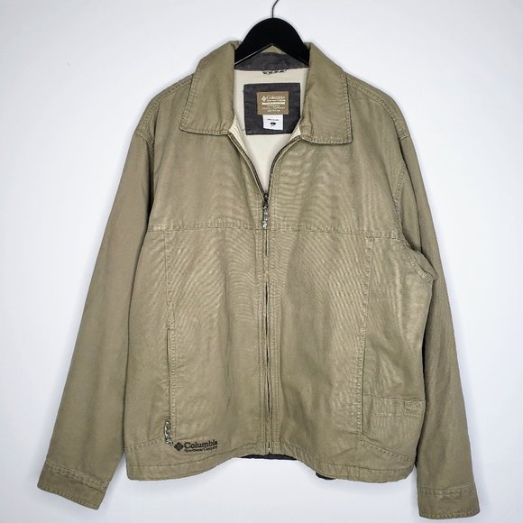 Columbia Other - Columbia Stonewashed Utility Jacket Olive Green L